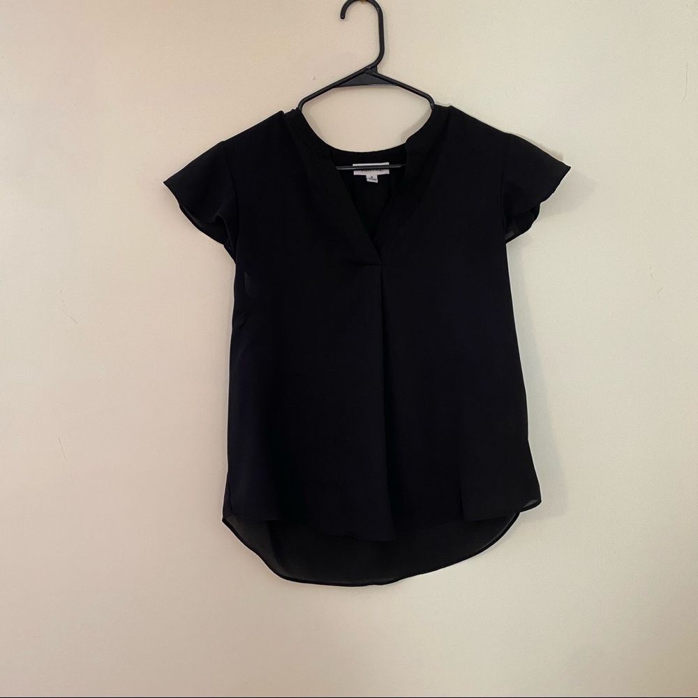 Calvin Klein black cap sleeve blouse
